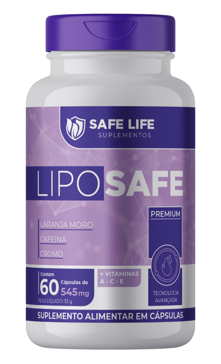 LipoSafe — Laranja Moro + Cafeína + Cromo, 60 cápsulas